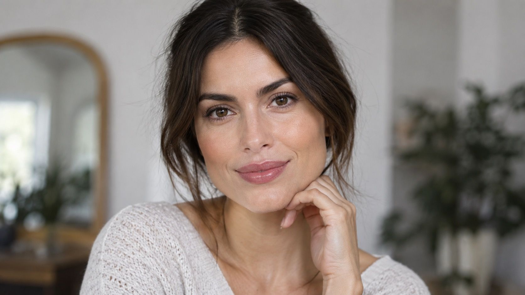 Triangle face shape with wider jaw
